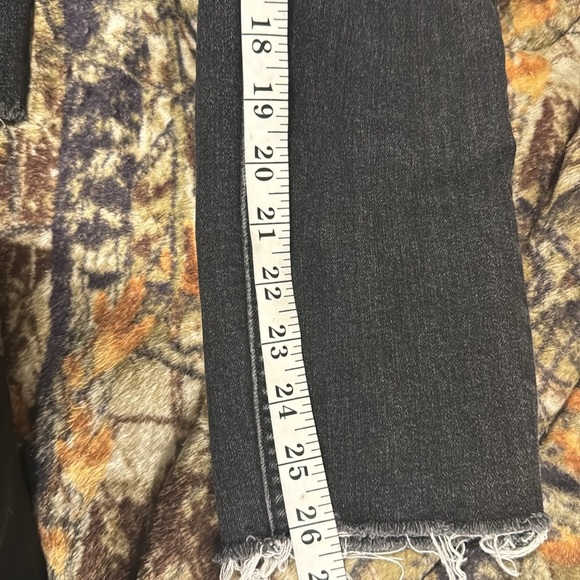 Free People Womens Curvy 29 Black Stretch Denim High Rise Skinny Button Fly Jean - Picture 12 of 13